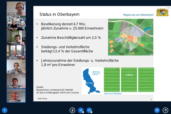 Infoveranstaltung „Förderprogramme zum Flächensparen“ organisiert vom Flächensparmanagement Oberbayern (Foto: Regierung von Oberbayern)