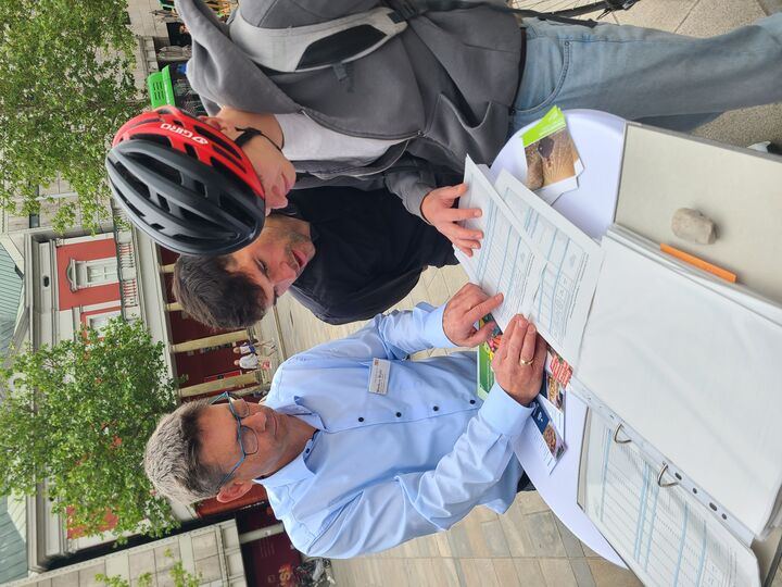 Informationsstand des Flächensparmanagements