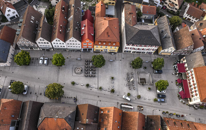 Luftaufnahme Marktplatz Altstadt Ebermannstadt