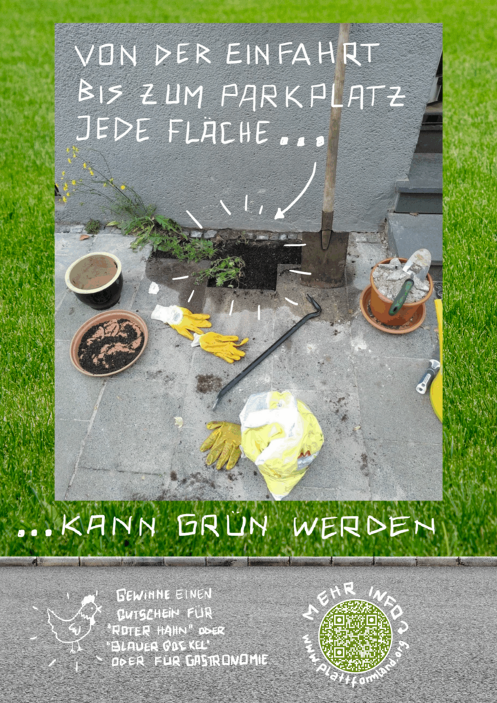 Flyer Rückseite Entsiegelungswettbewerb „Aus grau mach grün“