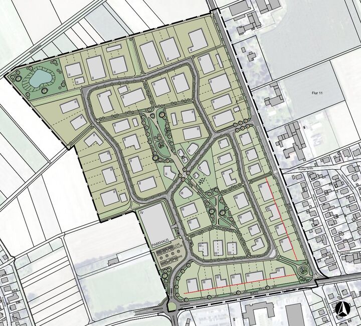 Das städtebauliche Konzept des geplanten interkommunalen Gewerbeparks Oberhessen. 
