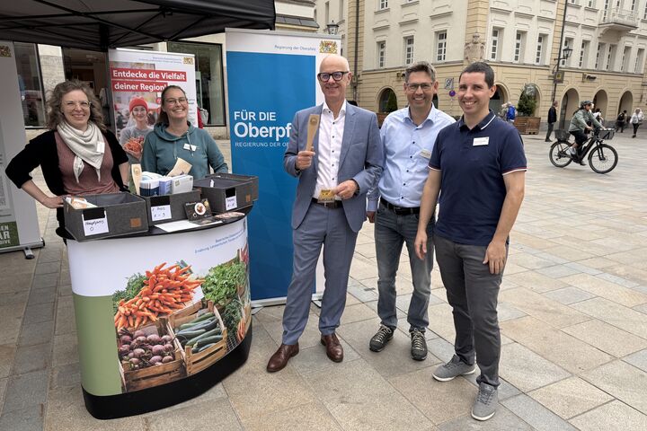Informationsstand des Flächensparmanagements