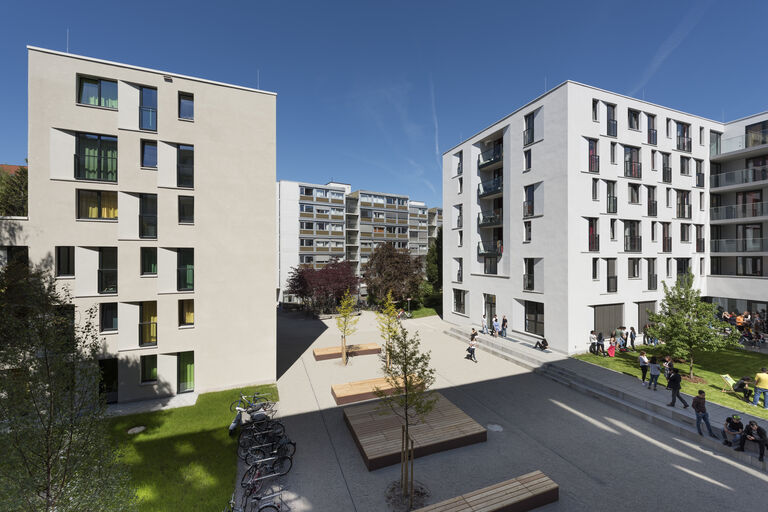 Studentische Wohnanlage Agnes-, Adelheid und Hiltenspergerstraße (Quelle: Herr Koepke)