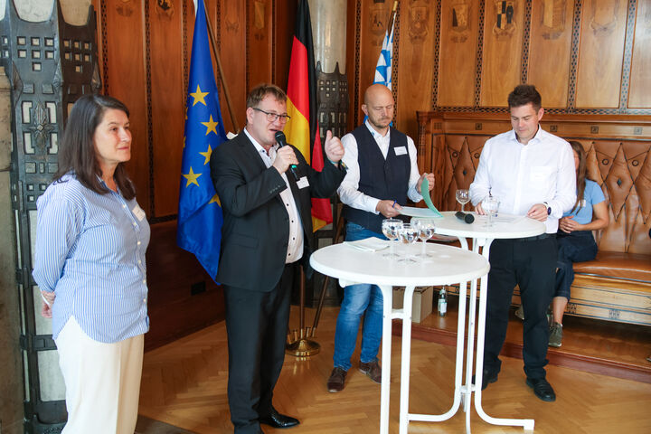 Christiane Meyer, 1. Bürgermeisterin der Stadt Ebermannstadt, Patrick Meyer, 1. Bürgermeister der Gemeinde Hummeltal, Stefan Büttner, Leitender Baudirektor der Stadt Marktredwitz.