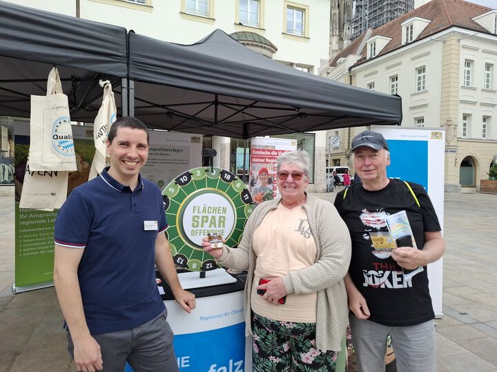 Informationsstand des Flächensparmanagements