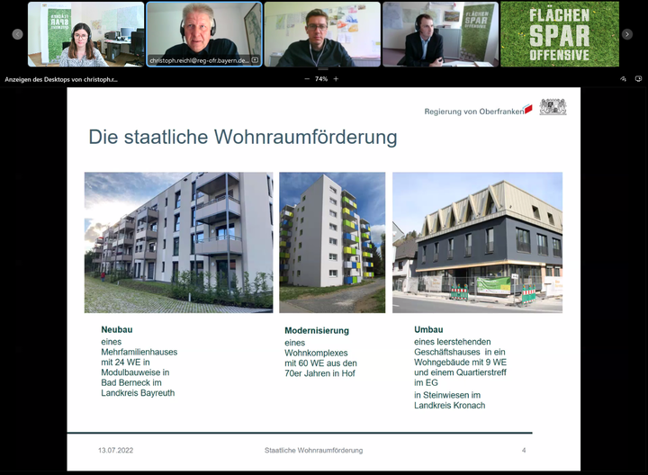 Vortrag von Hr. Reichl zur staatlichen Wohnraumförderung (Foto: Regierung von Oberfranken)