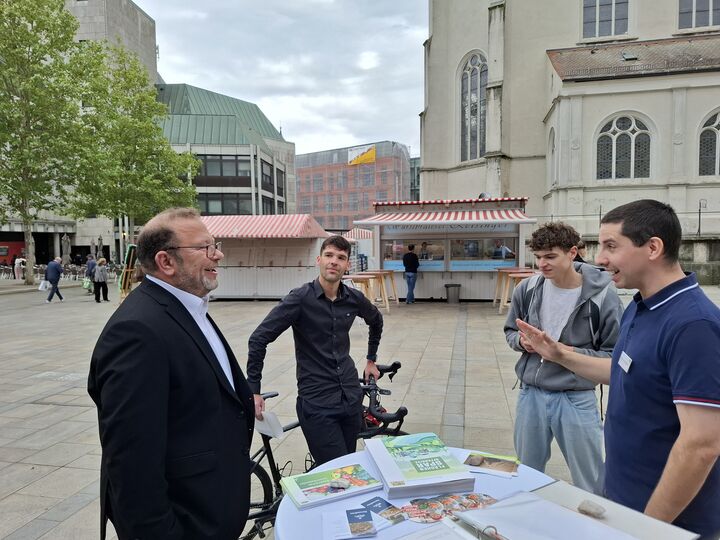 Informationsstand des Flächensparmanagements